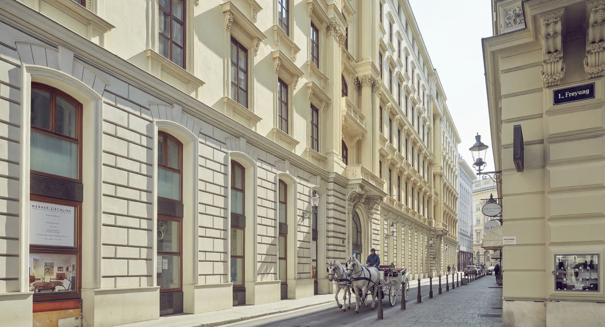 The OeKB headquarters building in Vienna, Austria's central financial market infrastructure provider.